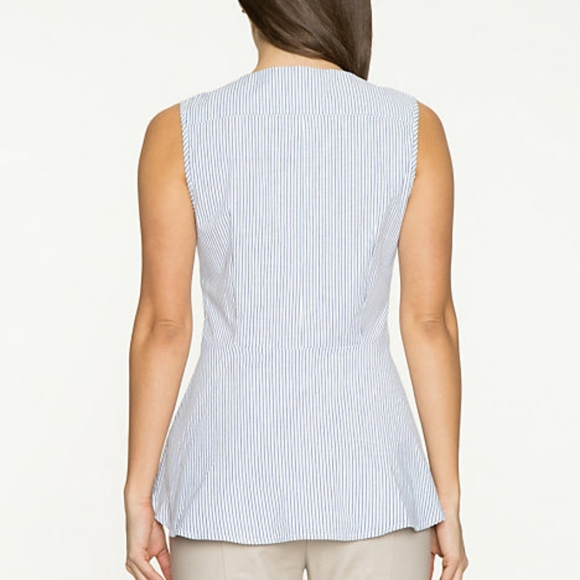 Le Chateau Medium peplum sleeveless blouse - Picture 2 of 8